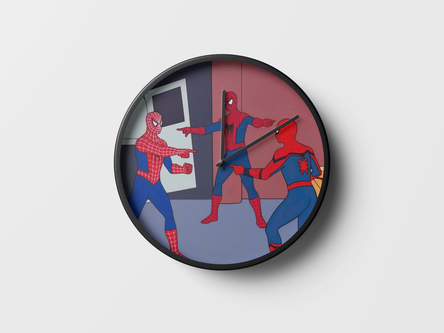 Spider-Man Pointing Meme Wall Clock – Retro Superhero Art Decor