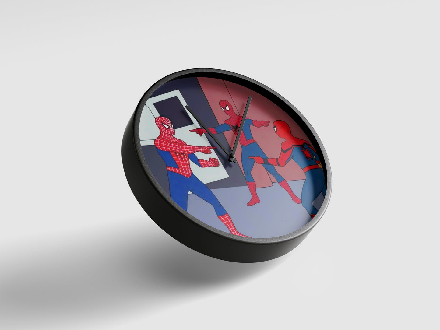 Spider-Man Pointing Meme Wall Clock – Retro Superhero Art Decor