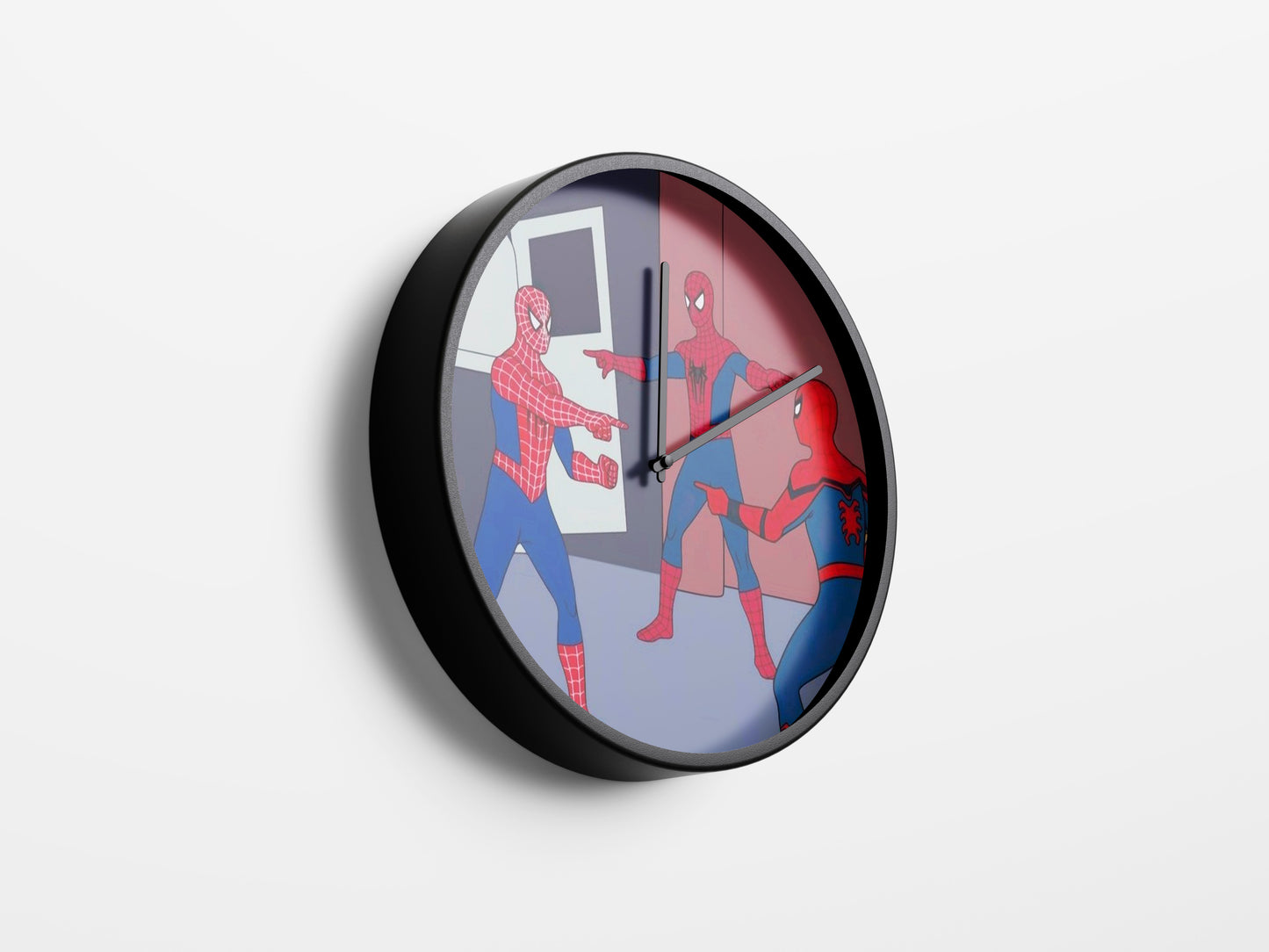 Spider-Man Pointing Meme Wall Clock – Retro Superhero Art Decor