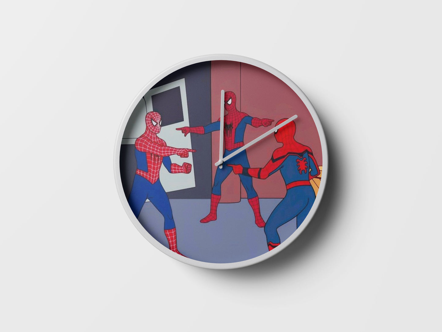 Spider-Man Pointing Meme Wall Clock – Retro Superhero Art Decor