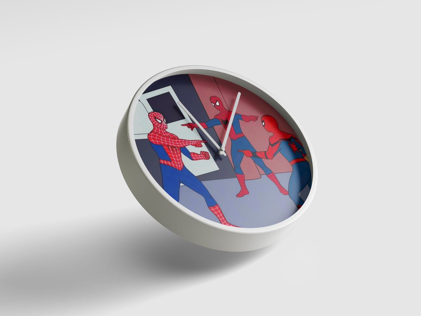 Spider-Man Pointing Meme Wall Clock – Retro Superhero Art Decor