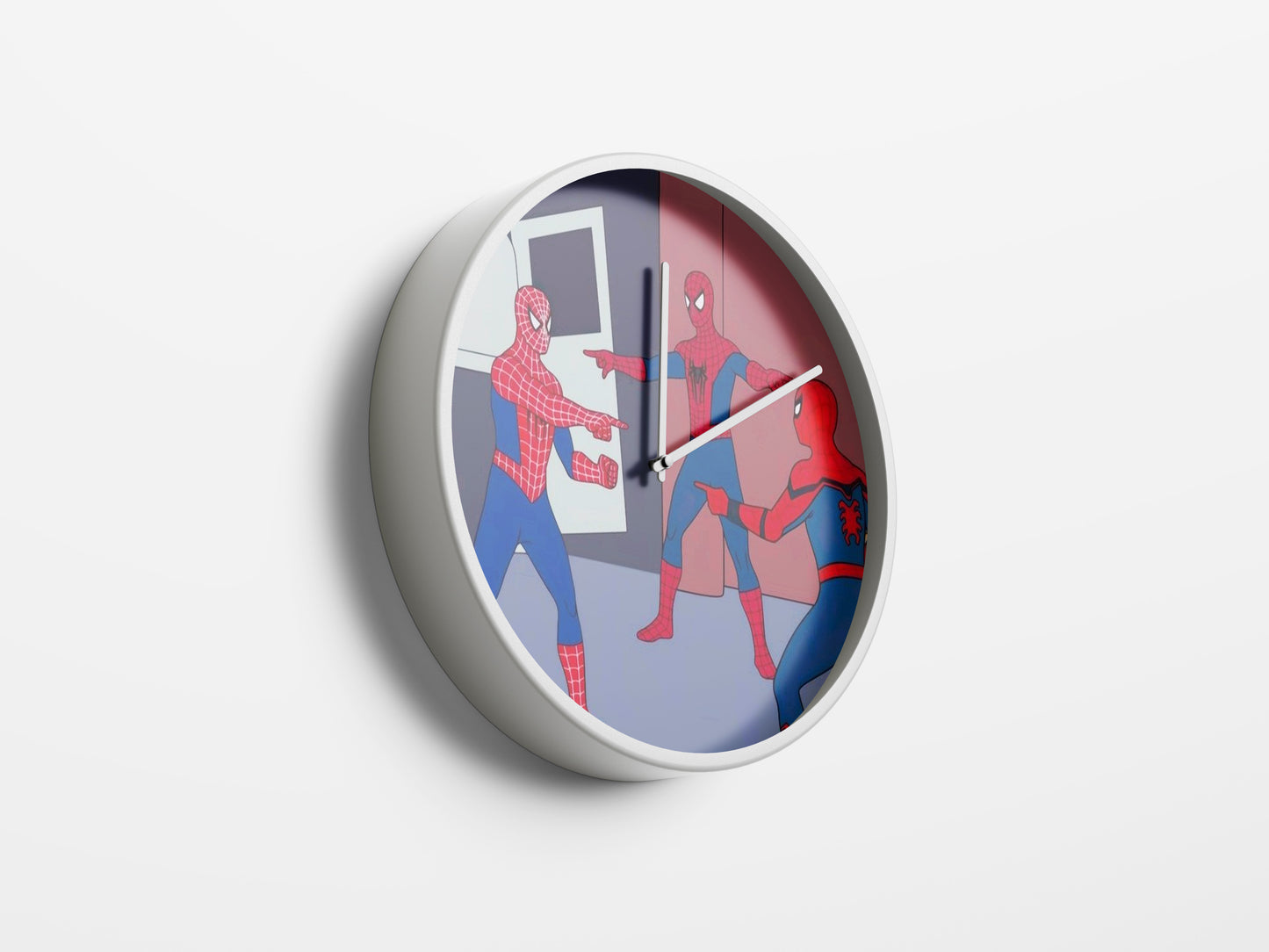 Spider-Man Pointing Meme Wall Clock – Retro Superhero Art Decor
