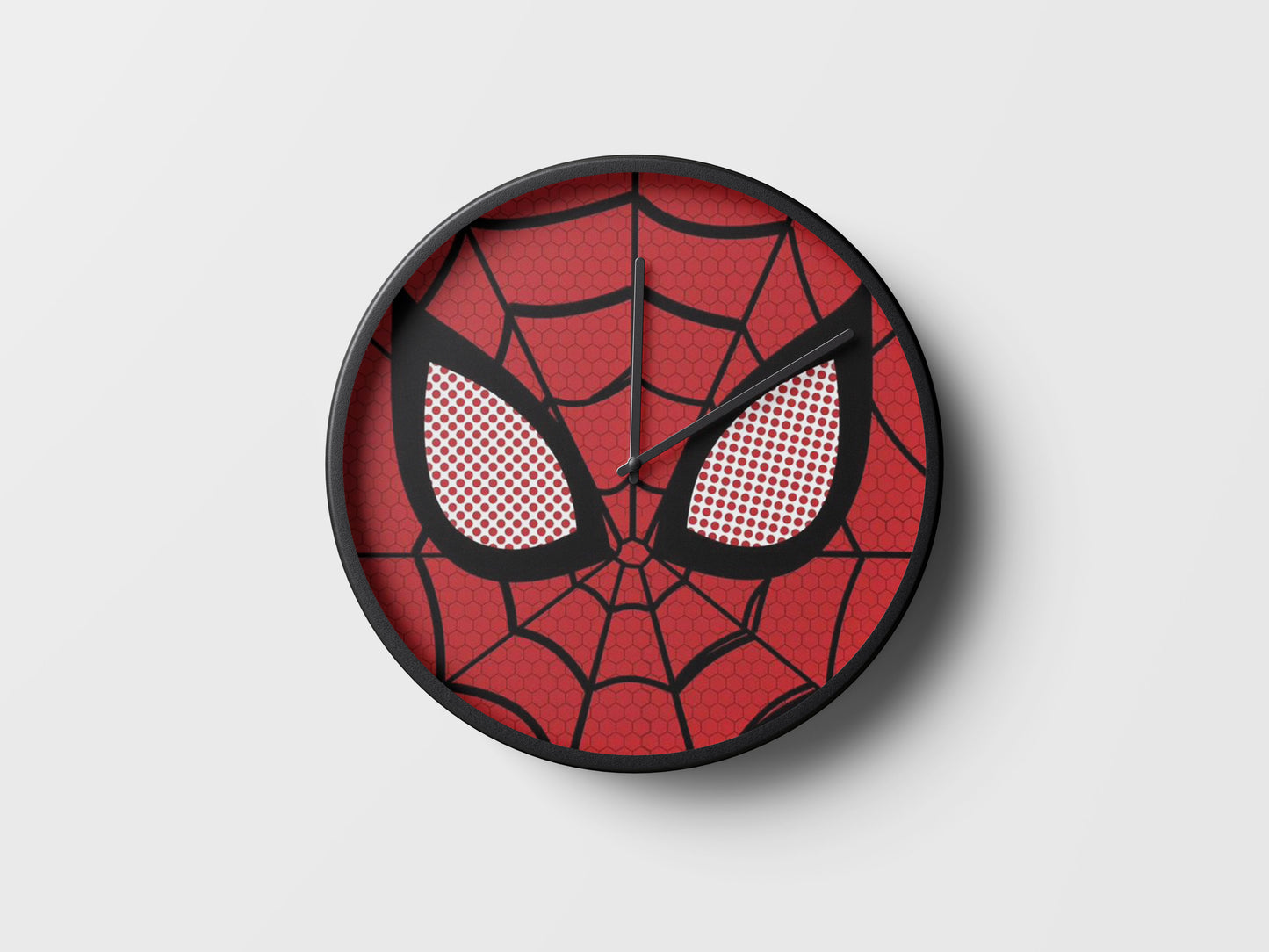 Spider-Man Mask Wall Clock – Bold Superhero Art Decor