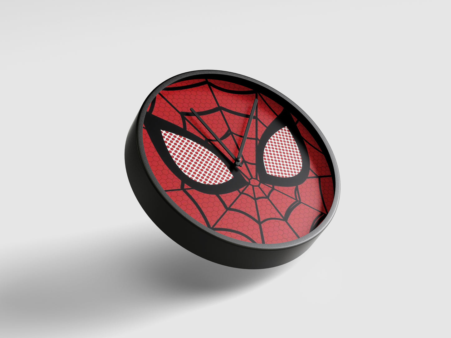 Spider-Man Mask Wall Clock – Bold Superhero Art Decor