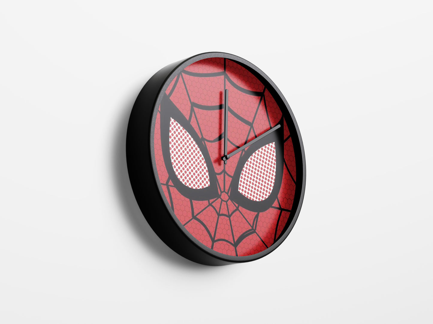 Spider-Man Mask Wall Clock – Bold Superhero Art Decor