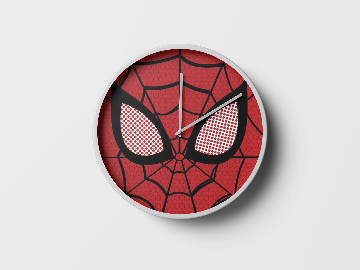 Spider-Man Mask Wall Clock – Bold Superhero Art Decor