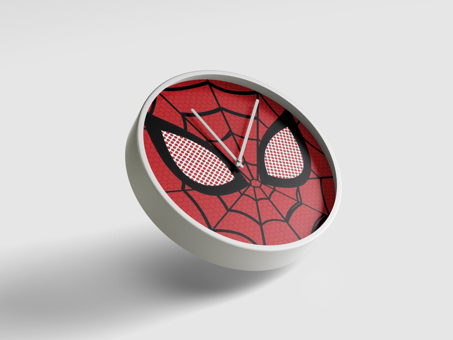 Spider-Man Mask Wall Clock – Bold Superhero Art Decor