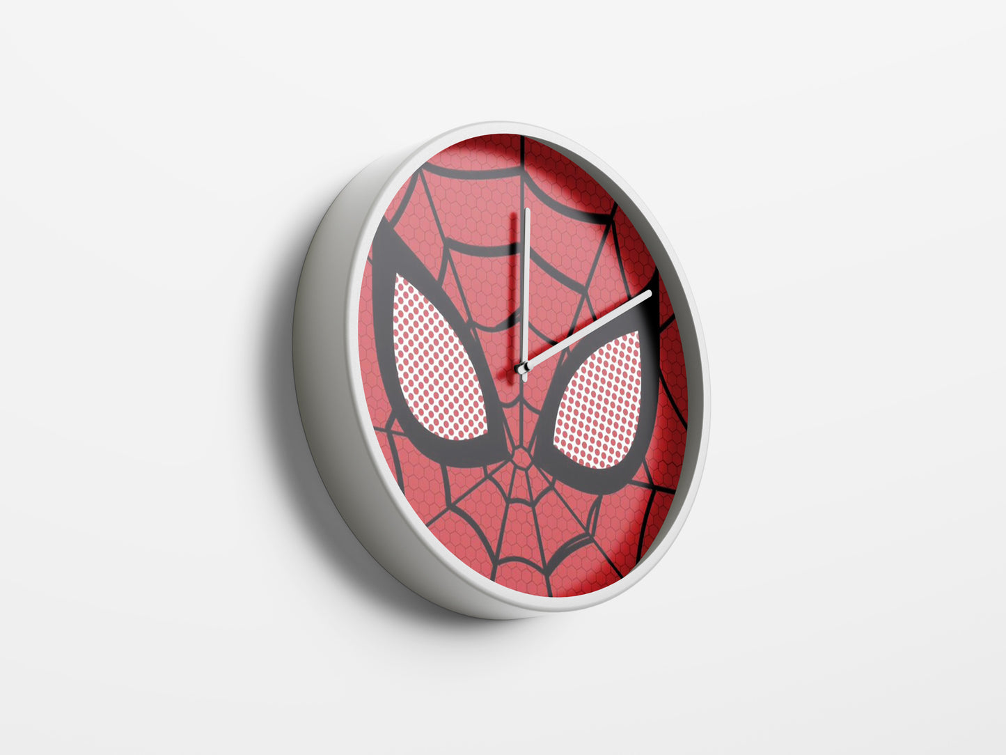 Spider-Man Mask Wall Clock – Bold Superhero Art Decor