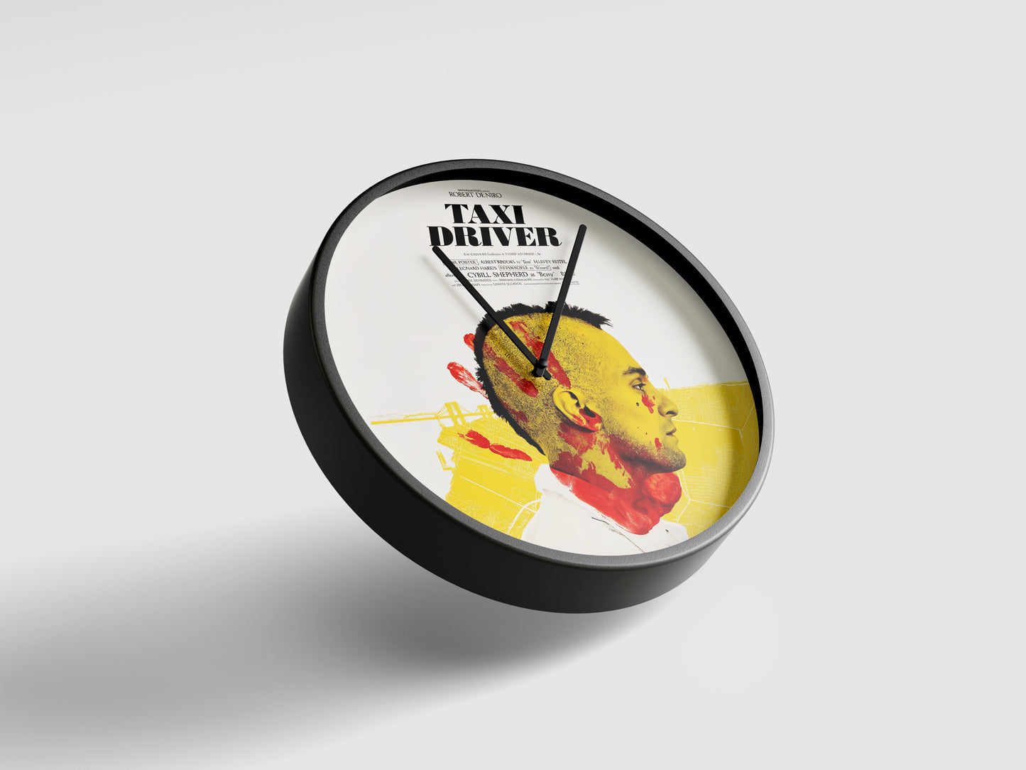 Taxi Driver Travis Bickle Wall Clock – Gritty Cinematic Art Decor