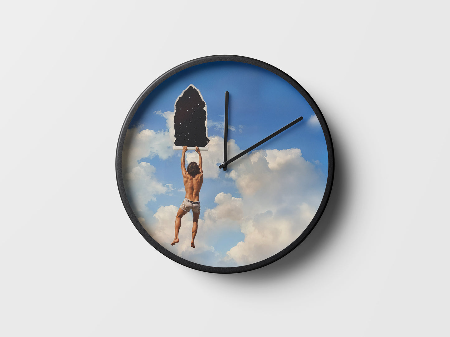 Skyward Strength Wall Clock - Cosmic Portal Edition