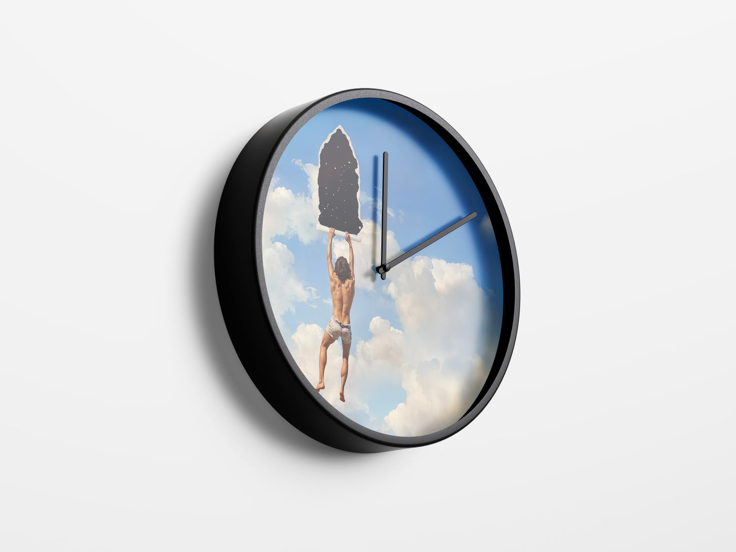 Skyward Strength Wall Clock - Cosmic Portal Edition
