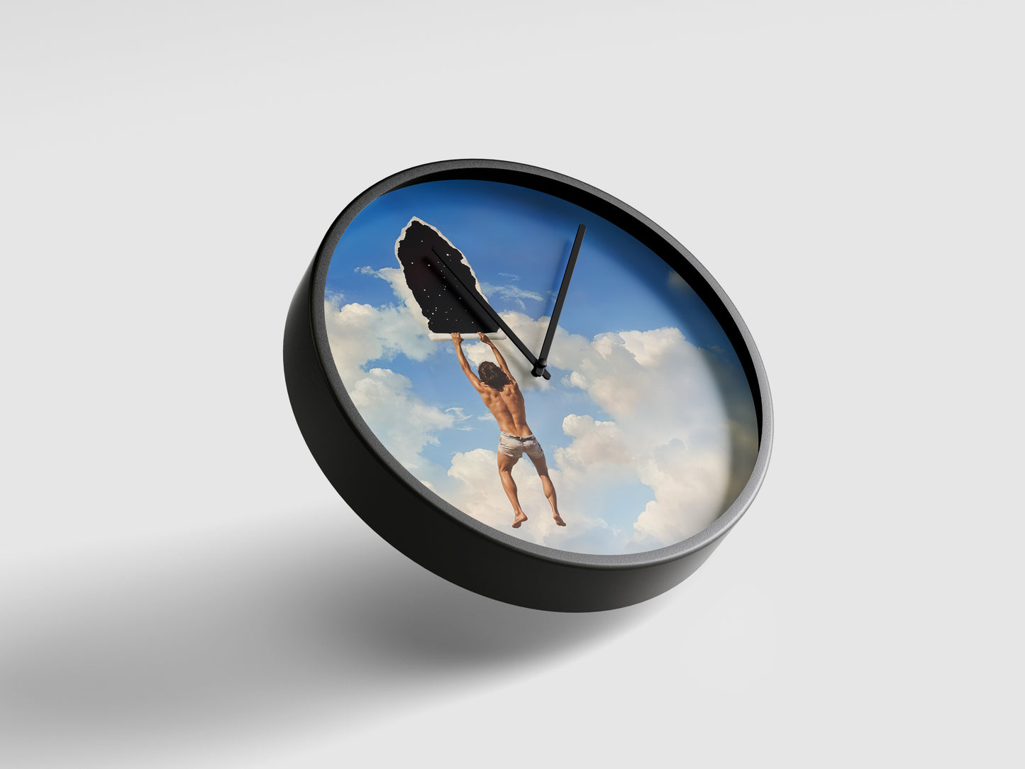 Skyward Strength Wall Clock - Cosmic Portal Edition