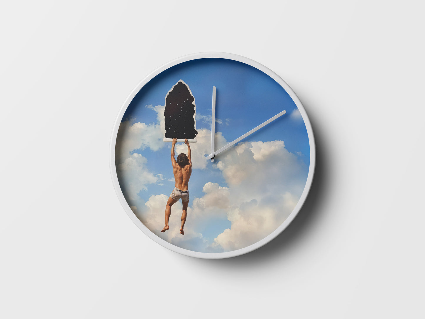 Skyward Strength Wall Clock - Cosmic Portal Edition