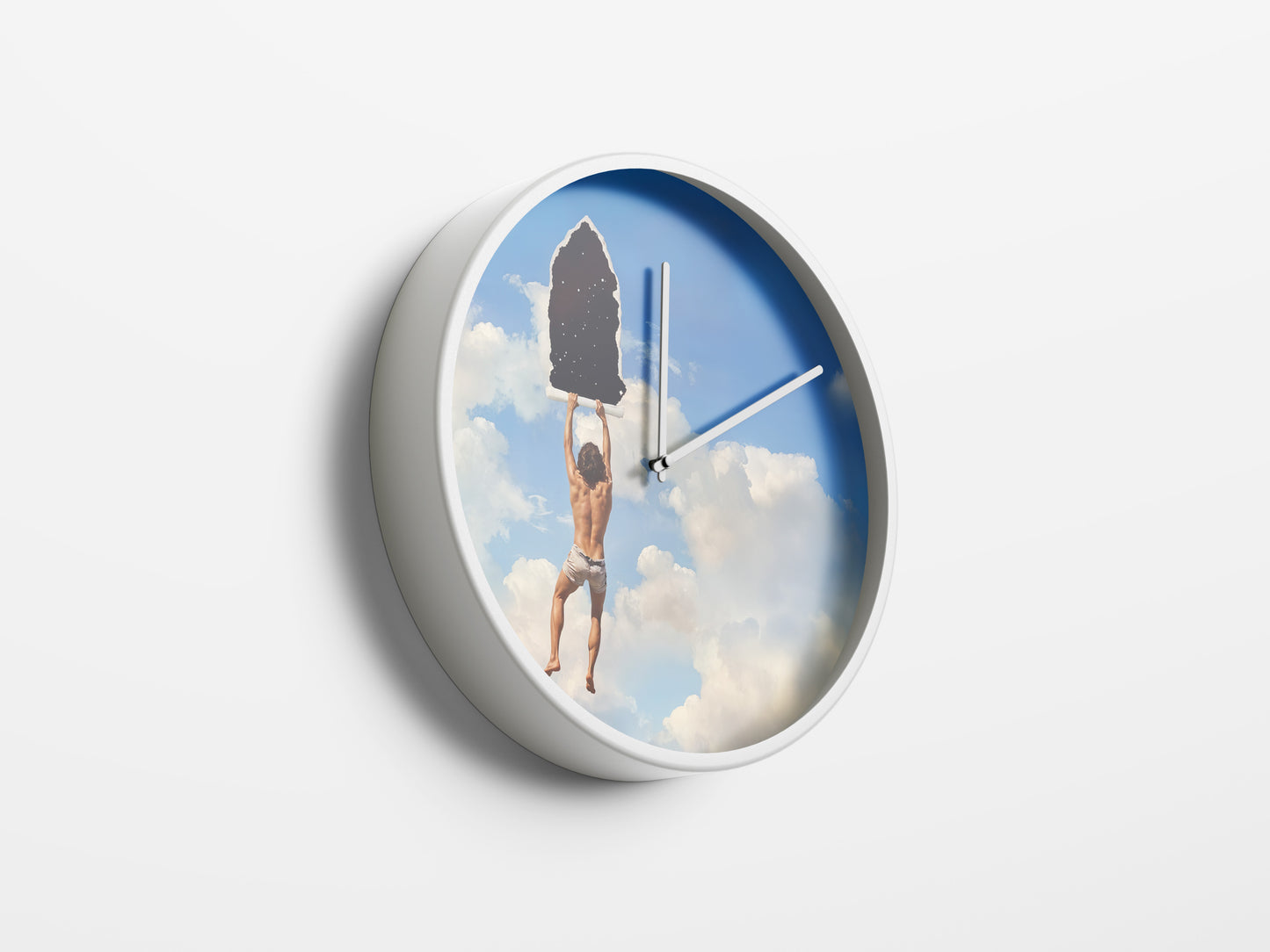 Skyward Strength Wall Clock - Cosmic Portal Edition