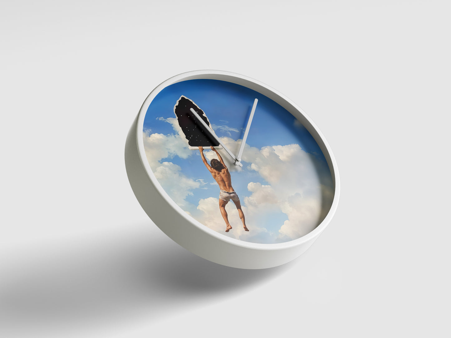 Skyward Strength Wall Clock - Cosmic Portal Edition