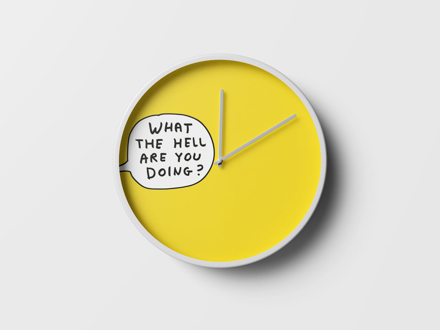 What The Hell Are You Doing? Wall Clock – Bold Statement
