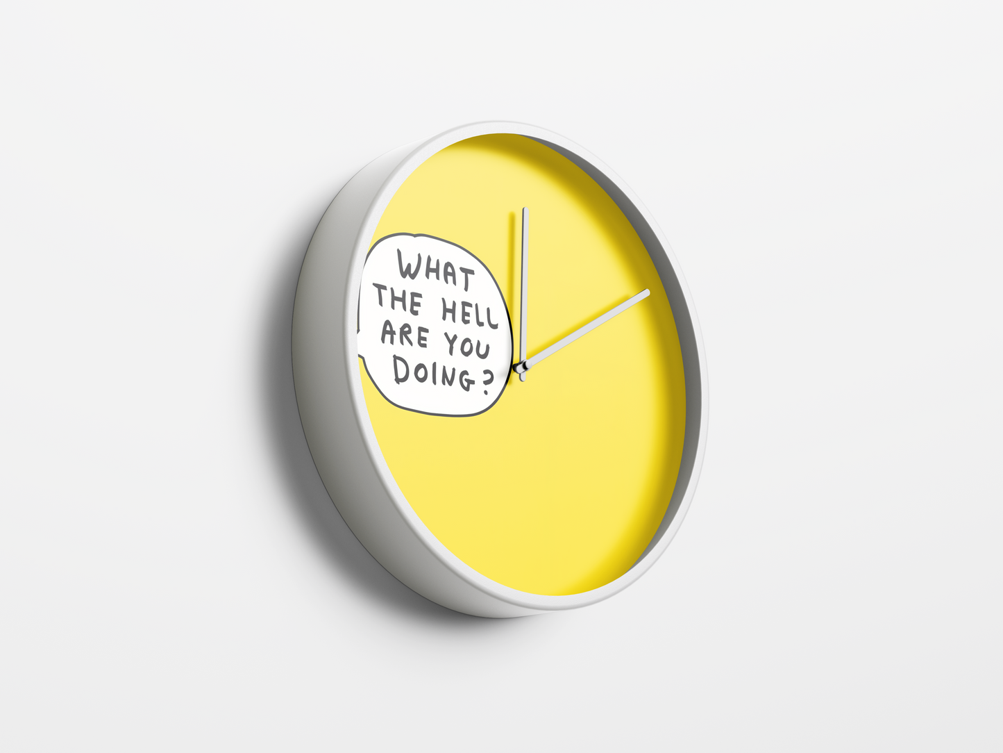 What The Hell Are You Doing? Wall Clock – Bold Statement