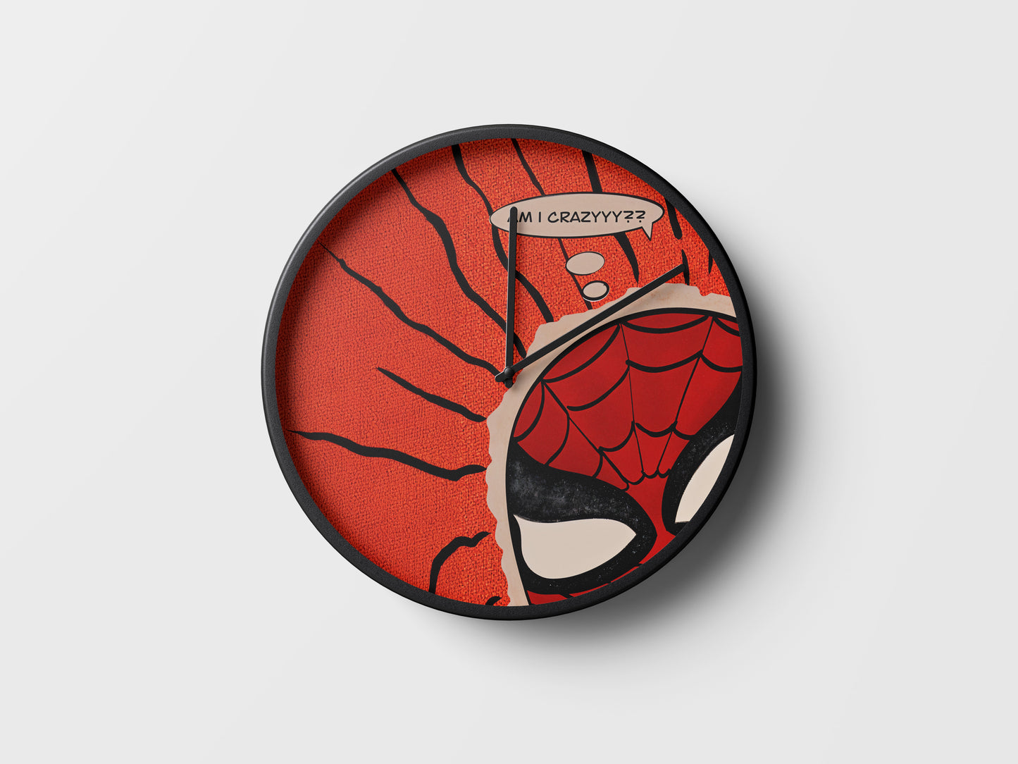 Spider-Man: Am I Crazy? Wall Clock – Retro Comic Art Decor