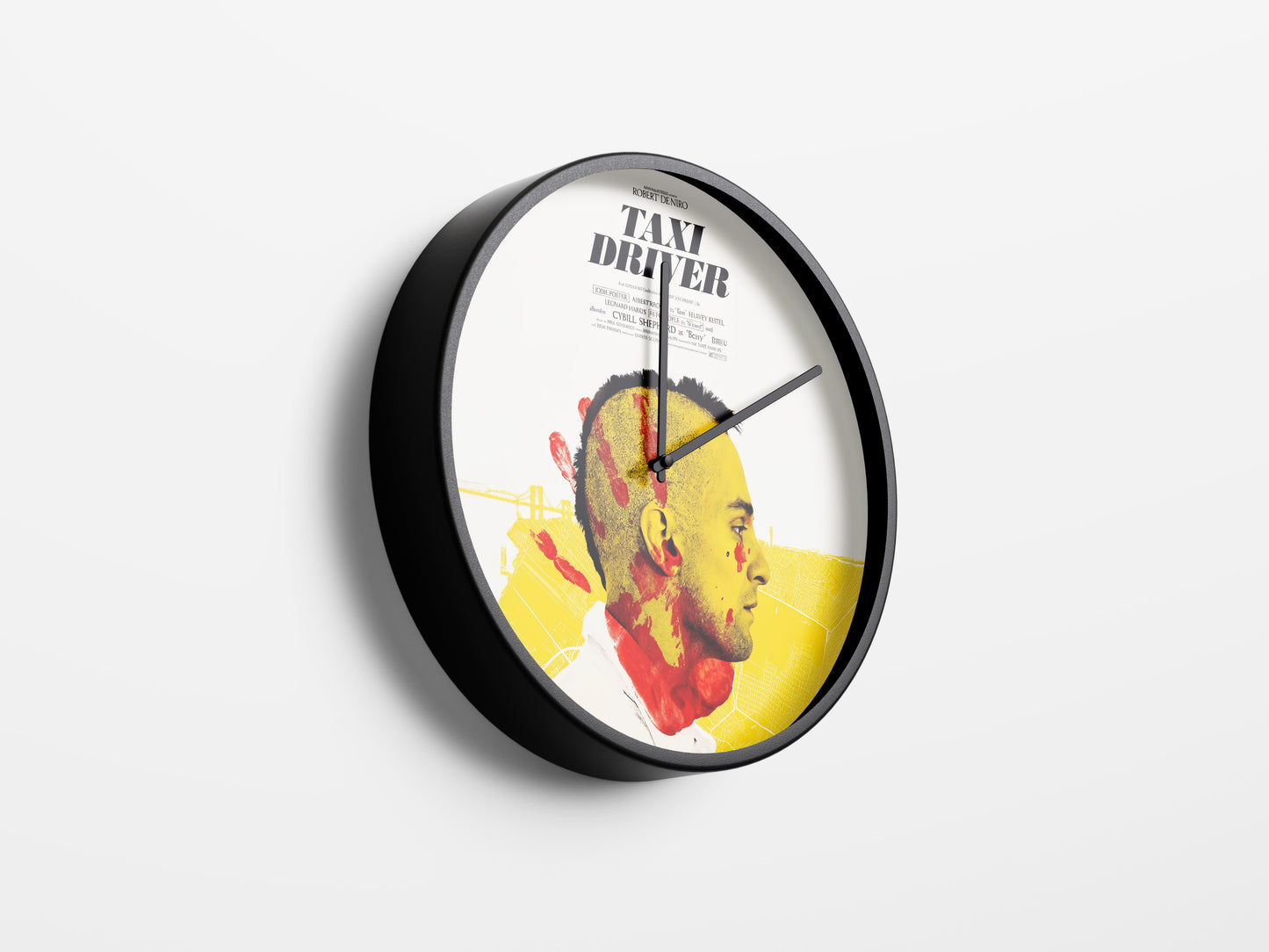 Taxi Driver Travis Bickle Wall Clock – Gritty Cinematic Art Decor
