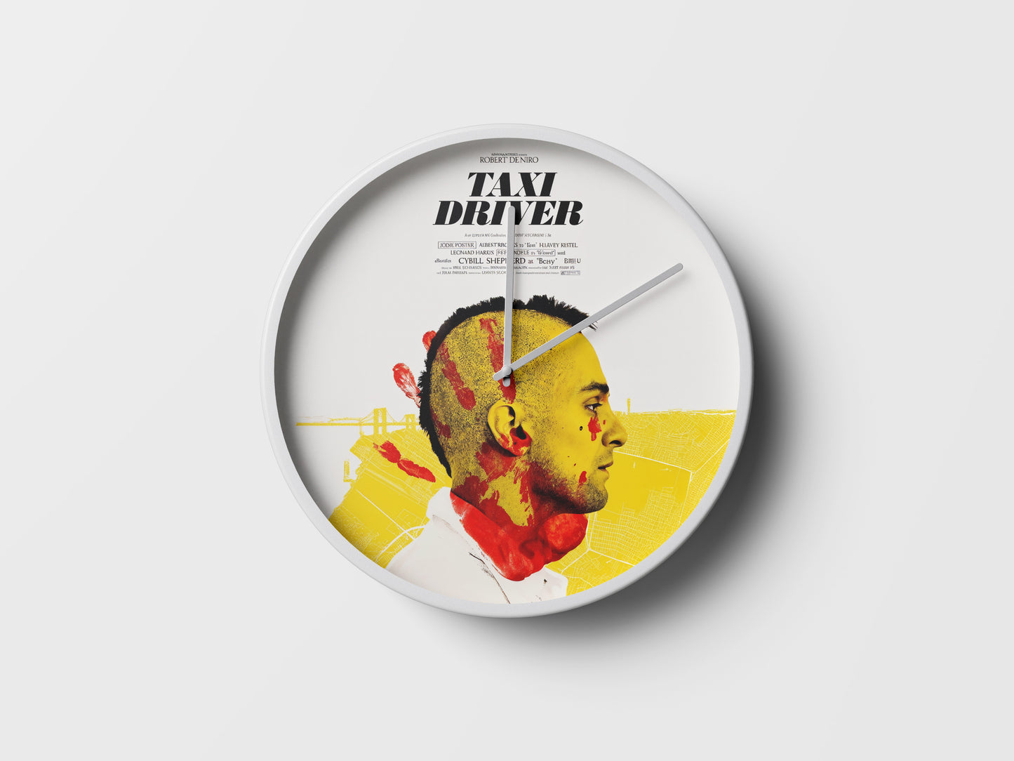 Taxi Driver Travis Bickle Wall Clock – Gritty Cinematic Art Decor