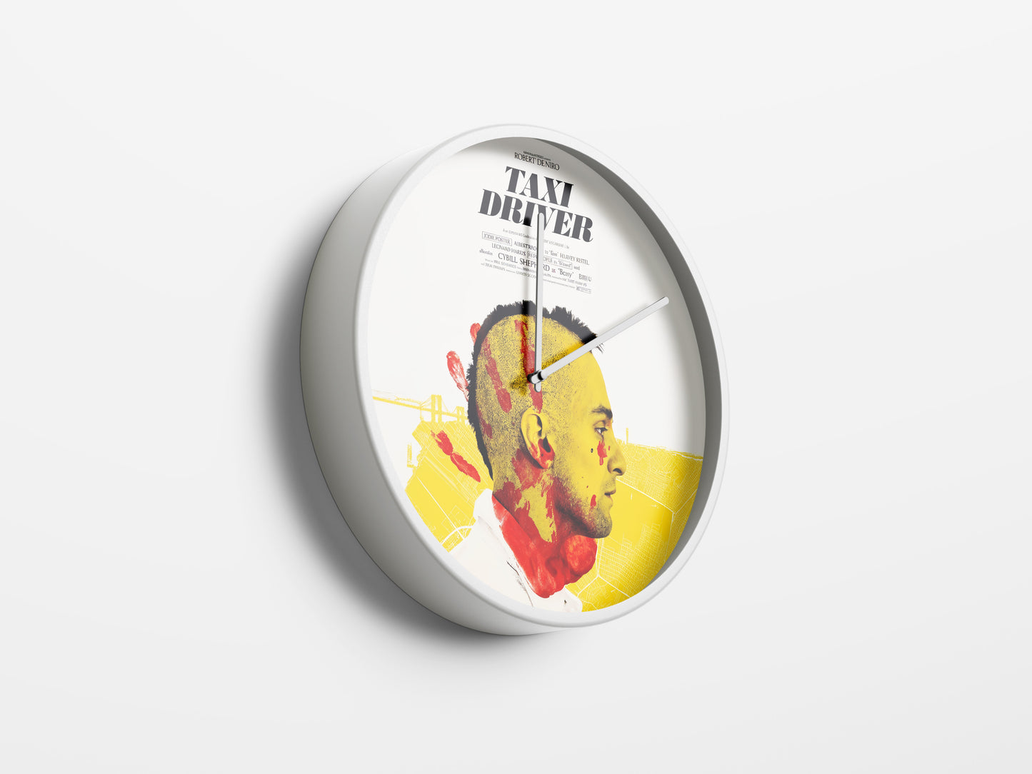 Taxi Driver Travis Bickle Wall Clock – Gritty Cinematic Art Decor